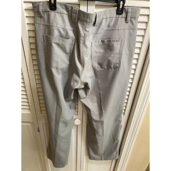 Light Gray Izod Perform X Men's Slim Fit Golf Pants Size 36x32 Lightweight - Picture 2 of 4